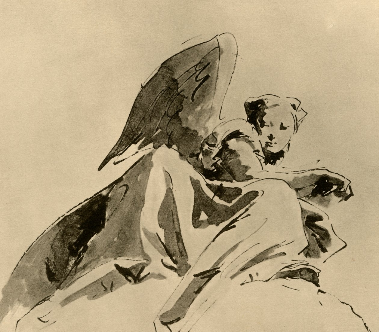 Engel, um 1753-1762, 1928 von Giovanni Battista Tiepolo