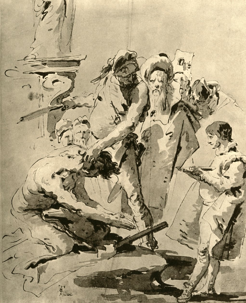 Enthauptung eines Heiligen, Mitte des 18. Jahrhunderts, 1928 von Giovanni Battista Tiepolo