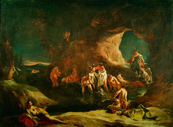 Diana und Acteon, um 1720-21 von Giovanni Battista Tiepolo
