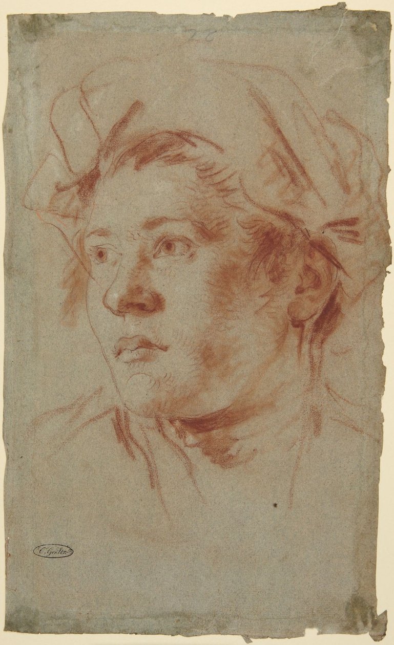 Kopf eines Jugendlichen mit Hut von Giovanni Battista Tiepolo