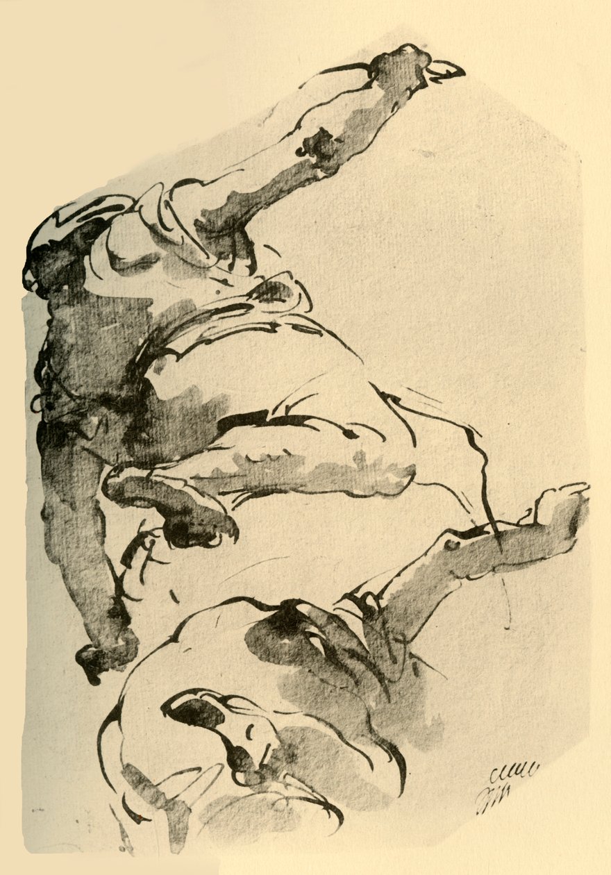 Kniende Figur, von hinten gesehen, 1743-1744, 1928 von Giovanni Battista Tiepolo