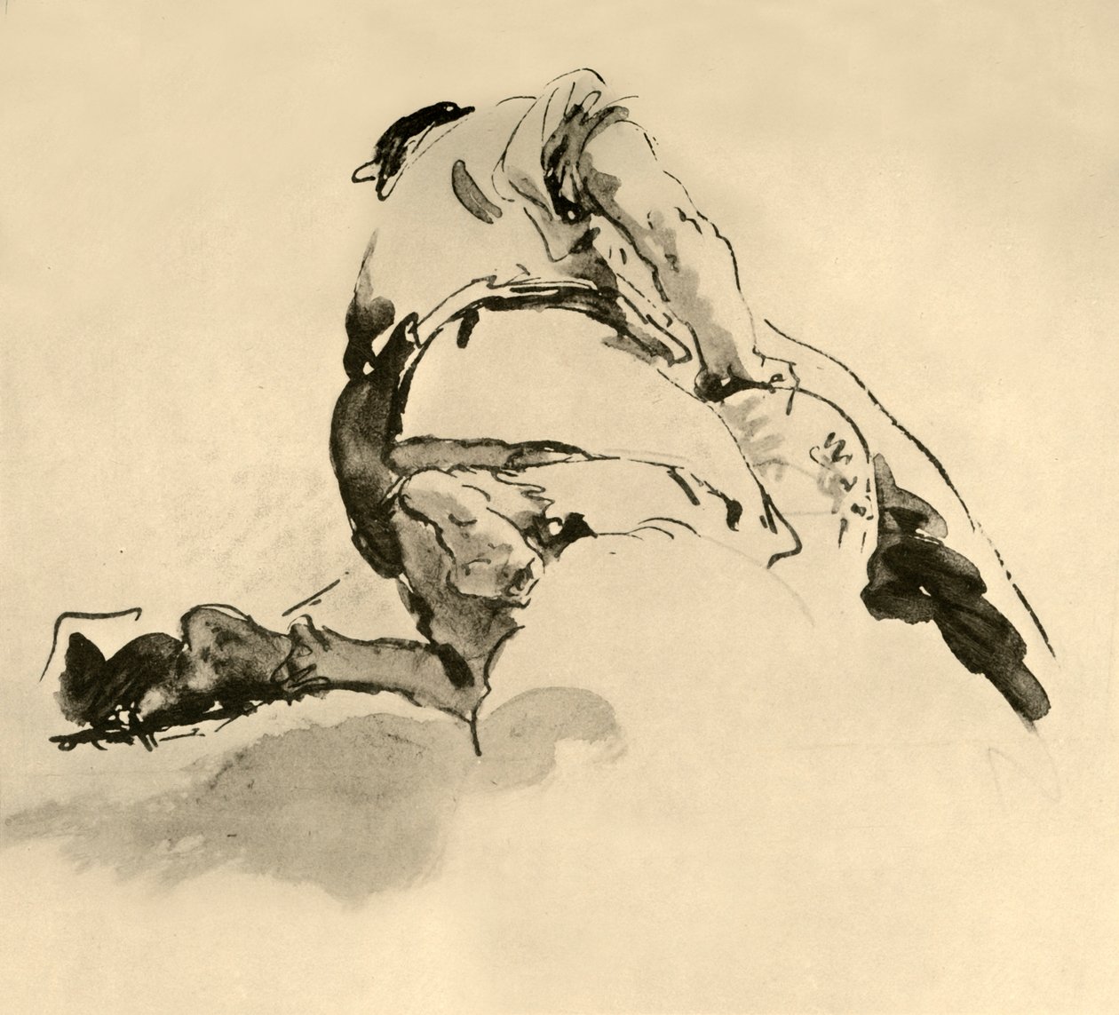 Kniende Figur von hinten gesehen, Mitte des 18. Jahrhunderts, 1928 von Giovanni Battista Tiepolo