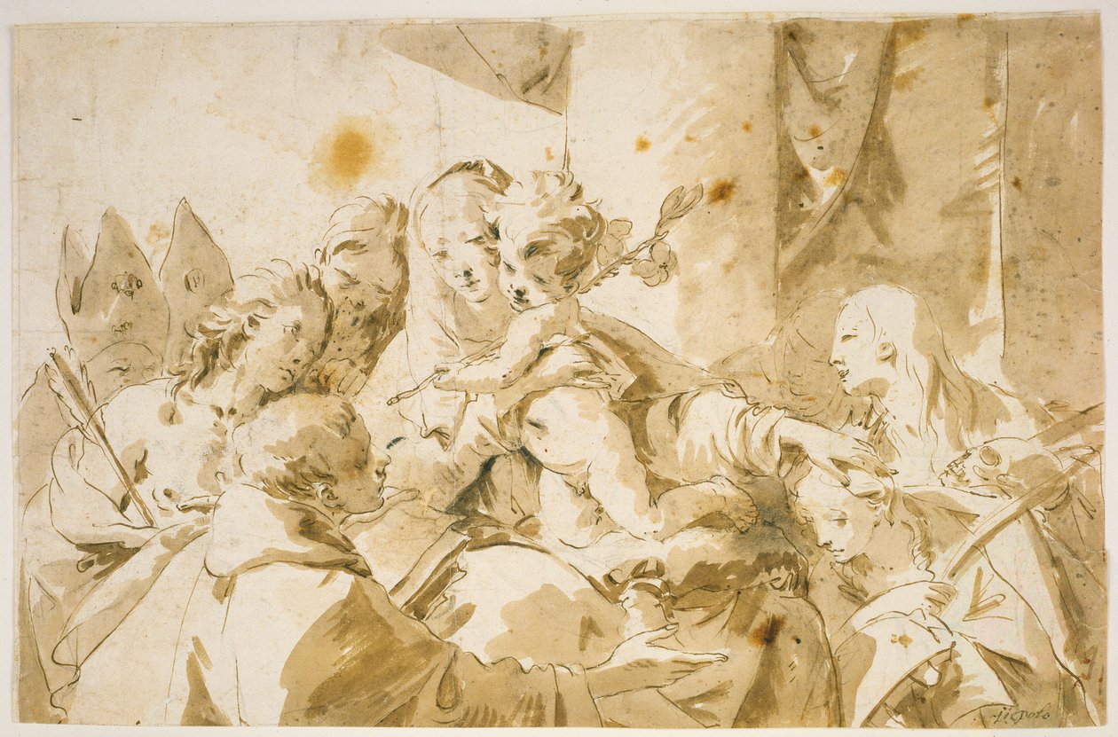 Madonna mit Kind und Heiligen von Giovanni Battista Tiepolo