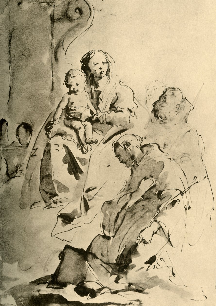 Madonna mit zwei Heiligen, Mitte 18. Jahrhundert, 1928 von Giovanni Battista Tiepolo