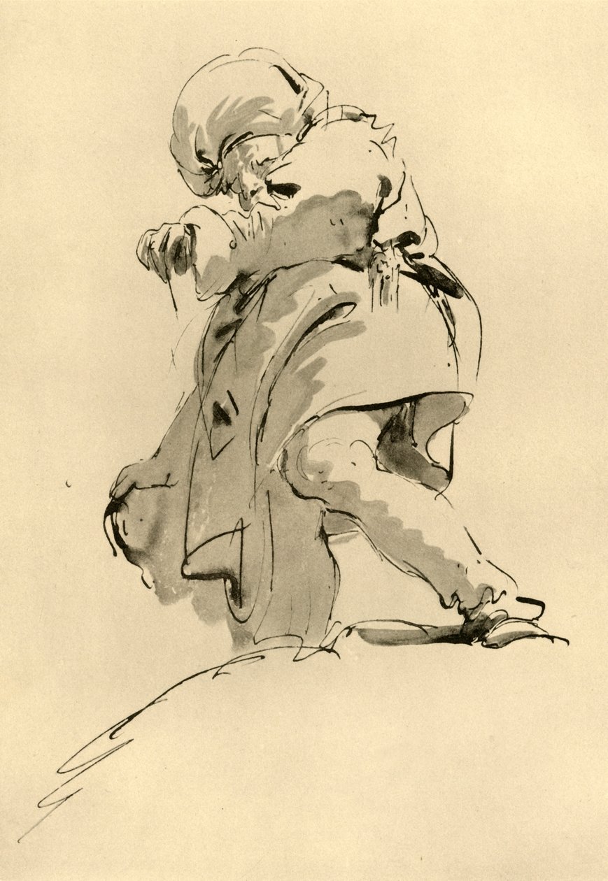 Mann mit Turban, Mitte des 18. Jahrhunderts, 1928 von Giovanni Battista Tiepolo