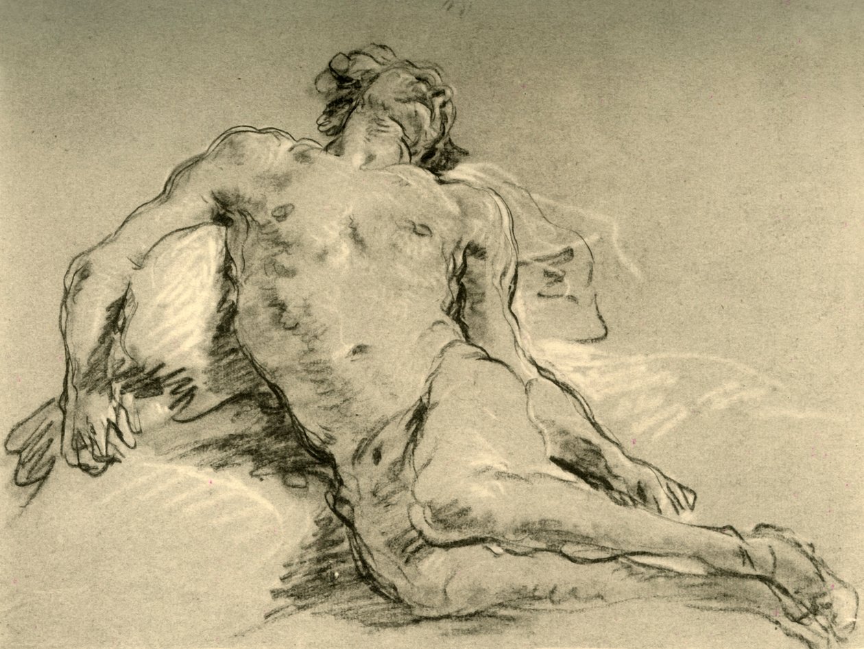 Ruhender Akt, Mitte 18. Jahrhundert, 1928 von Giovanni Battista Tiepolo