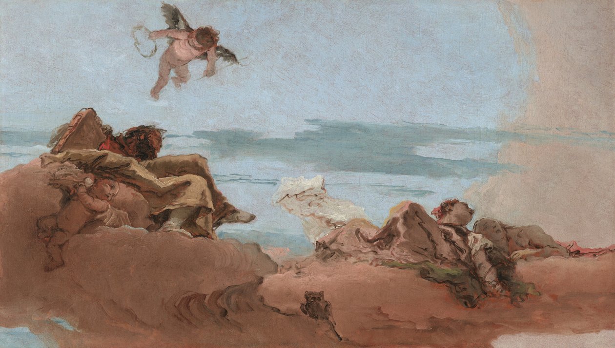 Studie für eine Decke mit der Personifikation des Rates von Giovanni Battista Tiepolo