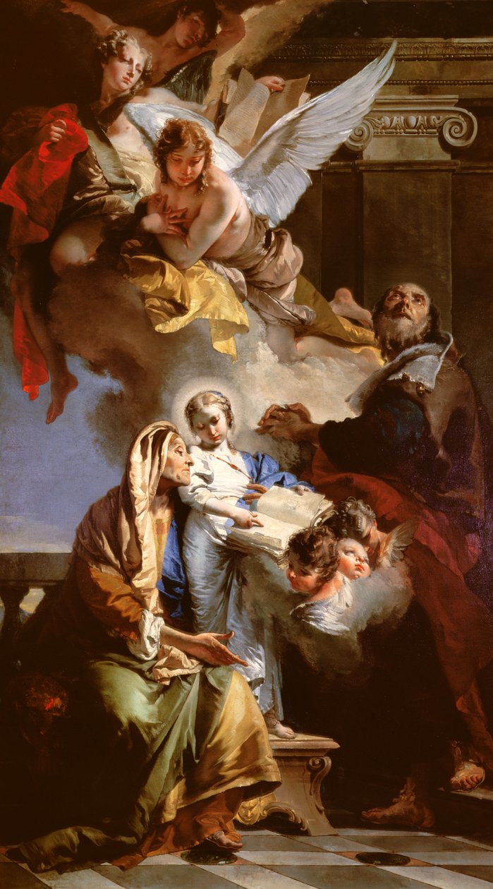 Die Erziehung der Jungfrau, 1732 von Giovanni Battista Tiepolo