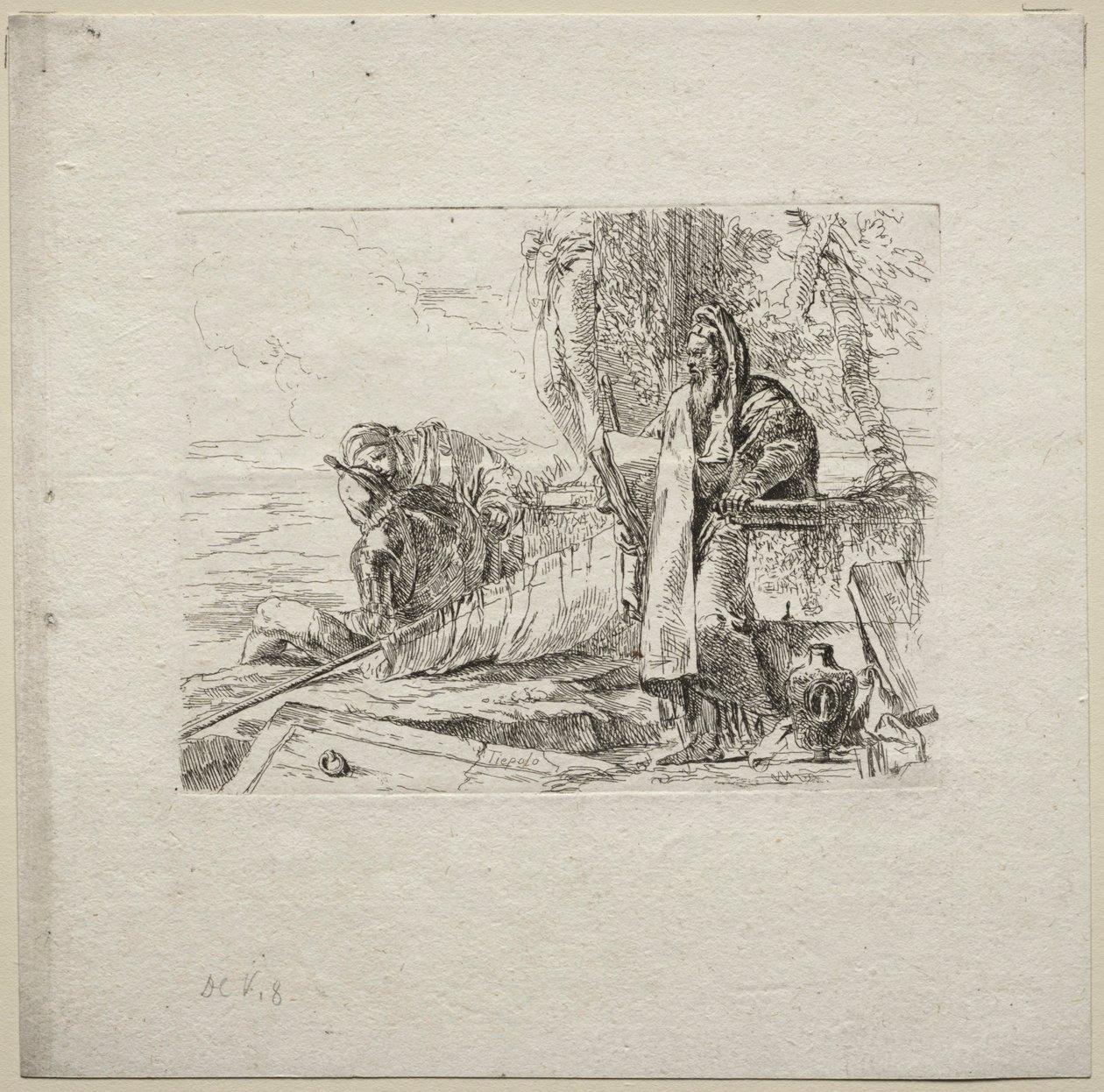 Verschiedene Kaprizen: Der Philosoph mit Buch von Giovanni Battista Tiepolo
