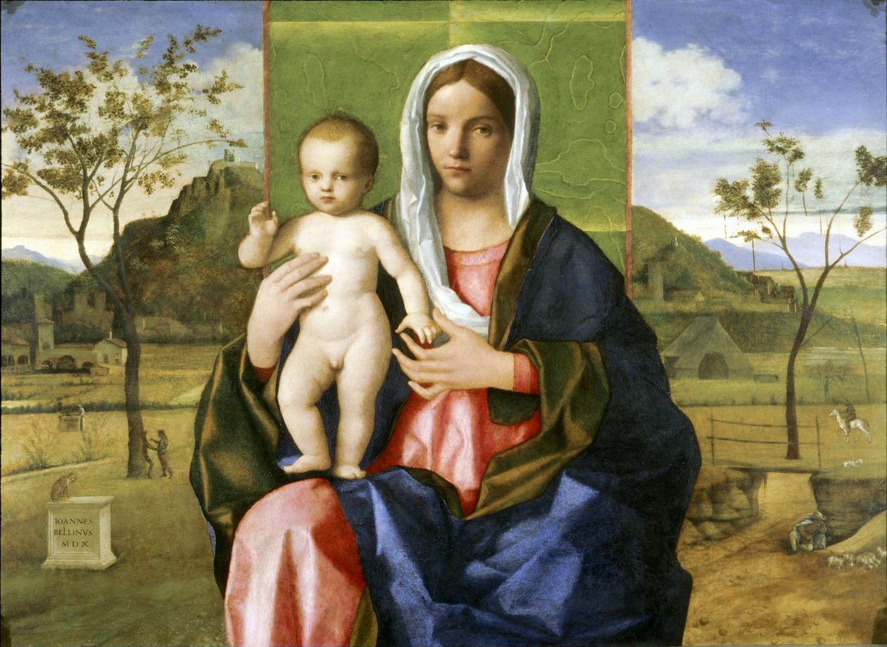 Madonna und Kind segnen von Giovanni Bellini