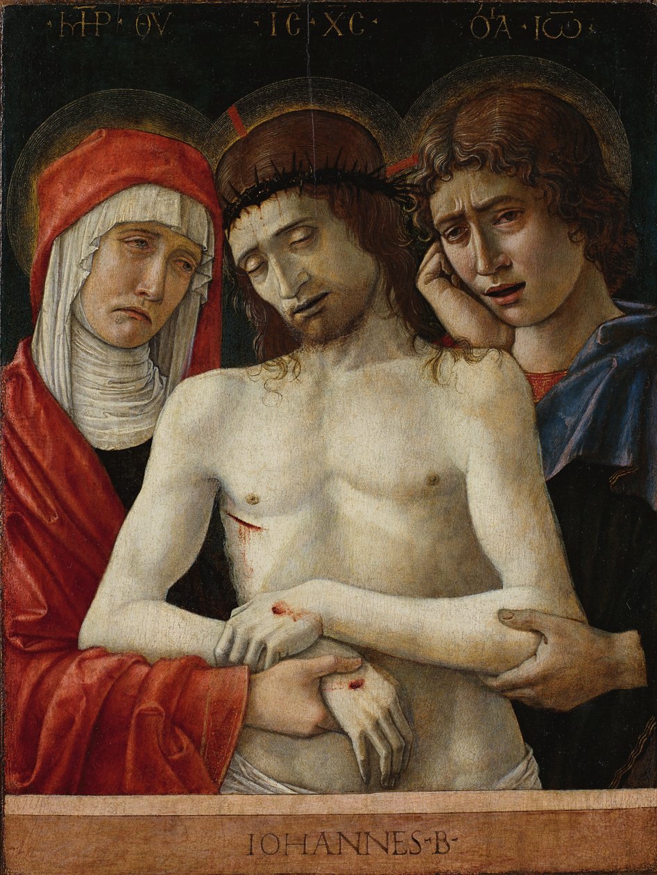 Pietà mit Madonna und St. Johannes dem Evangelisten von Giovanni Bellini