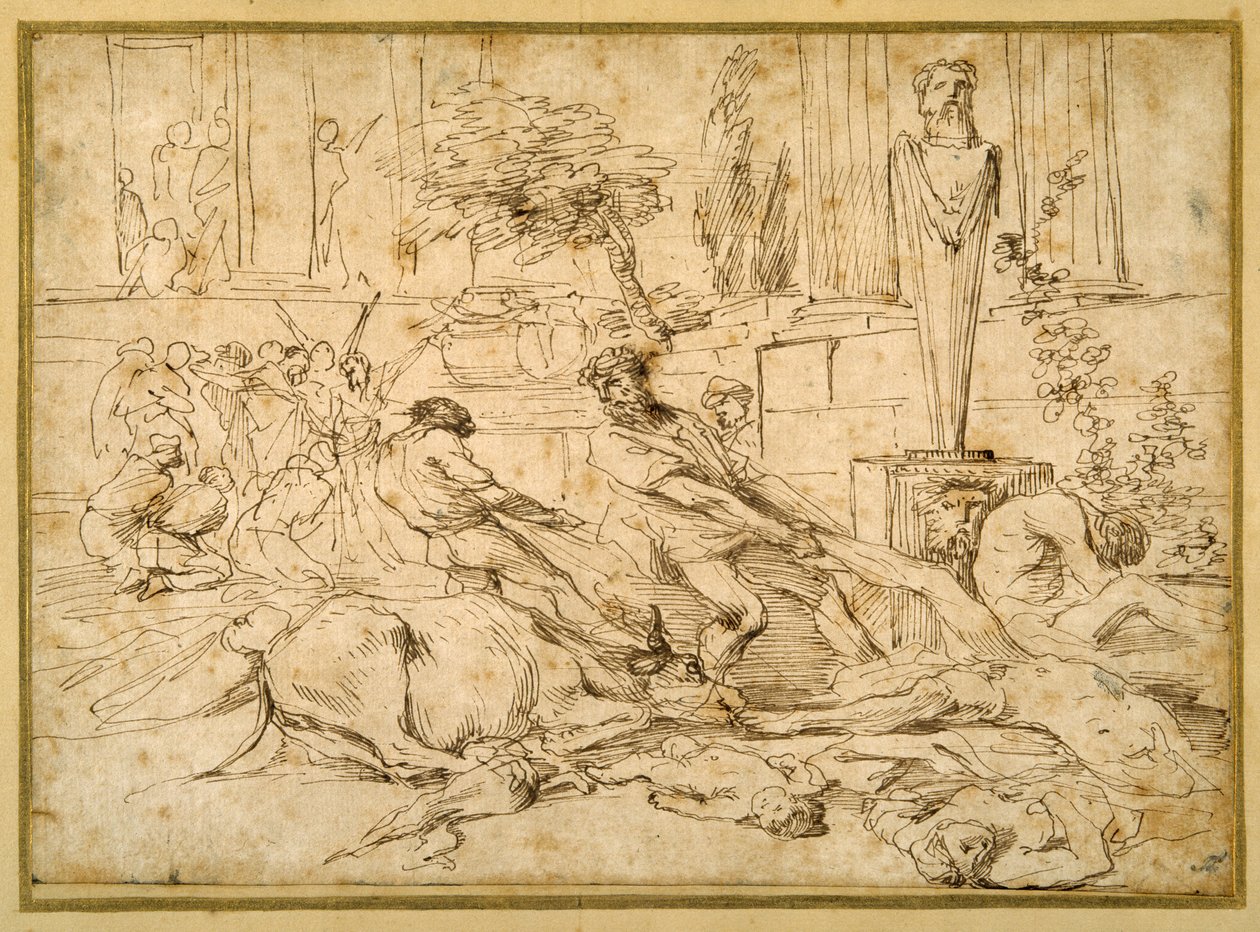 Die Pest in Aschdod von Giovanni Benedetto (1609 64) Castiglione