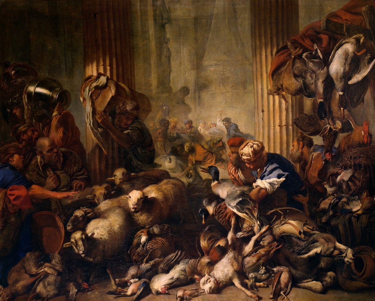 Christus vertreibt die Händler aus dem Tempel von Giovanni Benedetto Castiglione
