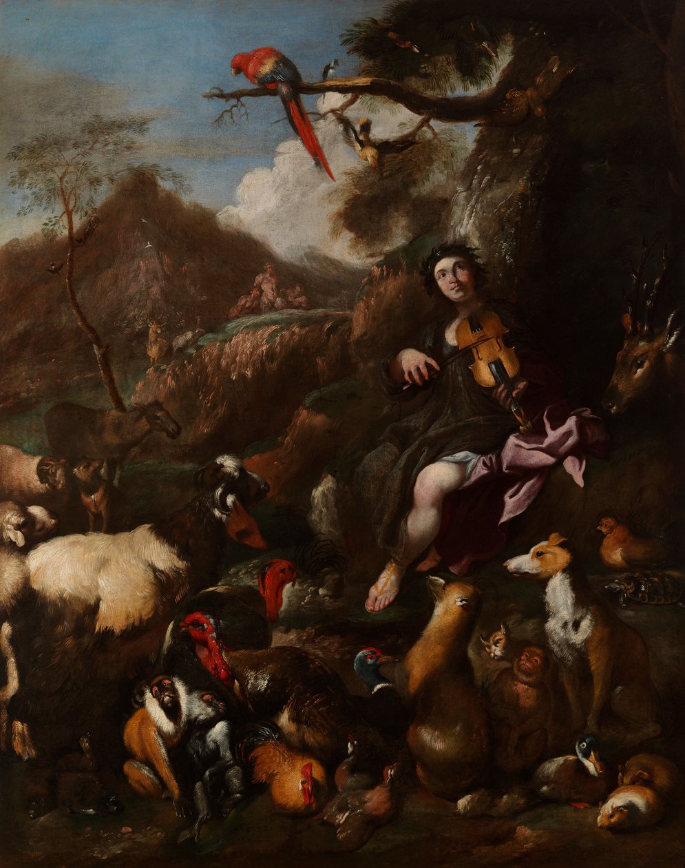 Orpheus singt den Tieren vor von Giovanni Benedetto Castiglione