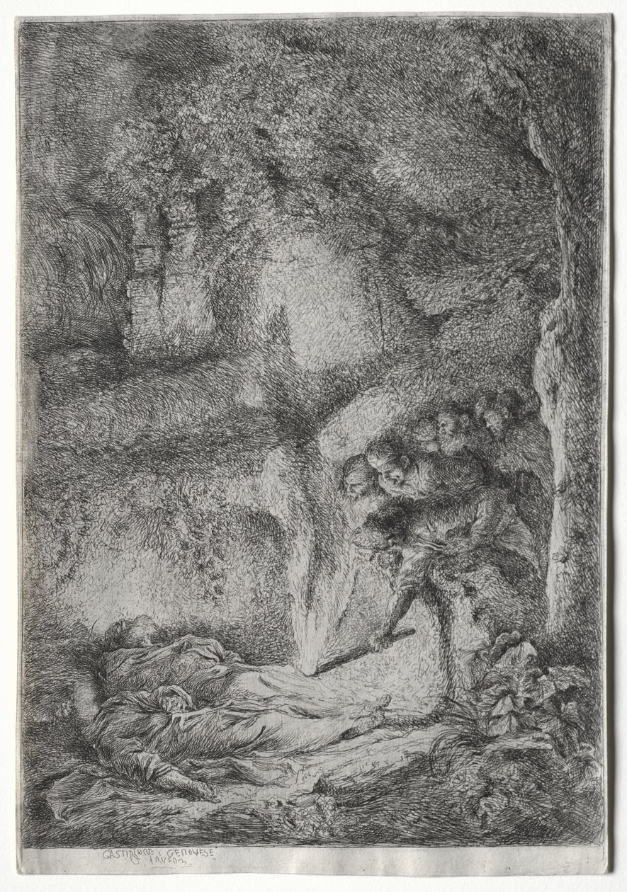Die Entdeckung der Leichen der Heiligen Peter und Paul von Giovanni Benedetto Castiglione