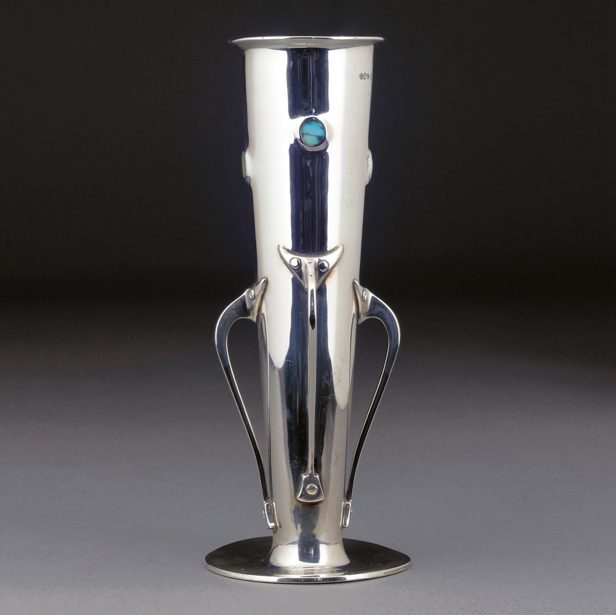 Eine Cymric-Silber- und Türkisvase, 1901 von Giovanni Bigatti