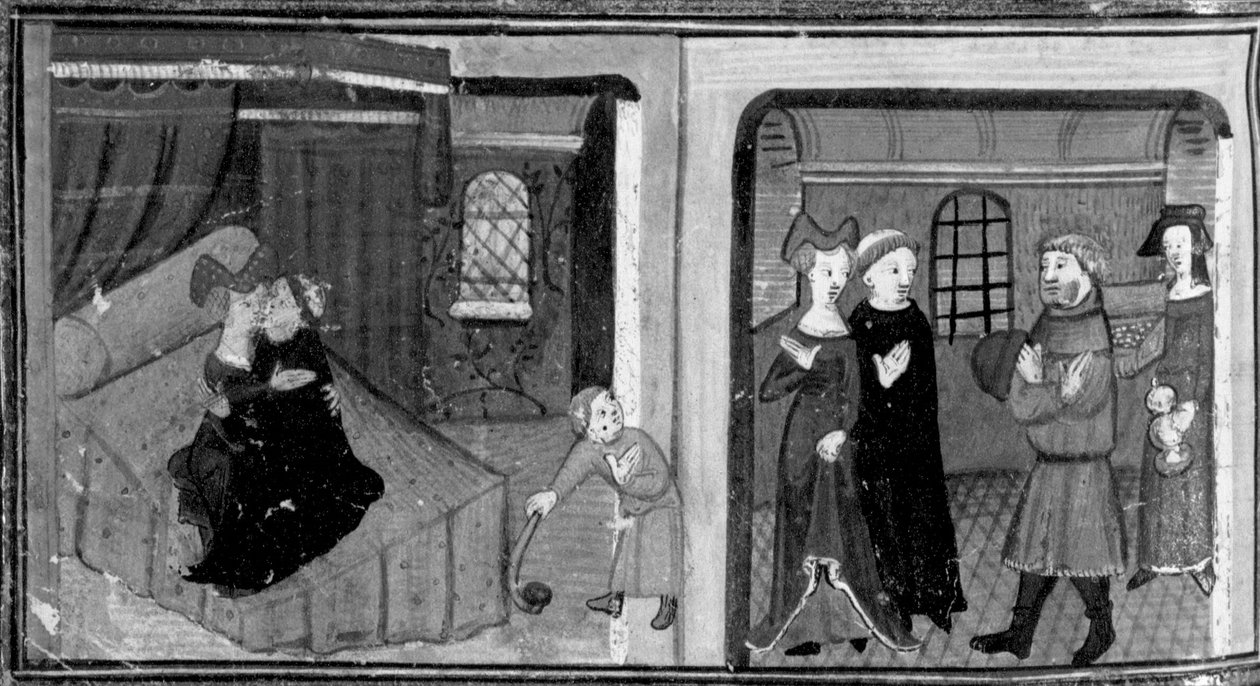 Dekameron, Bruder Rinaldo schläft mit der Mutter seines Patenkindes; der Bruder wird vom Vater des Kindes belohnt. Siebter Tag, Novelle 3 von Giovanni Boccaccio