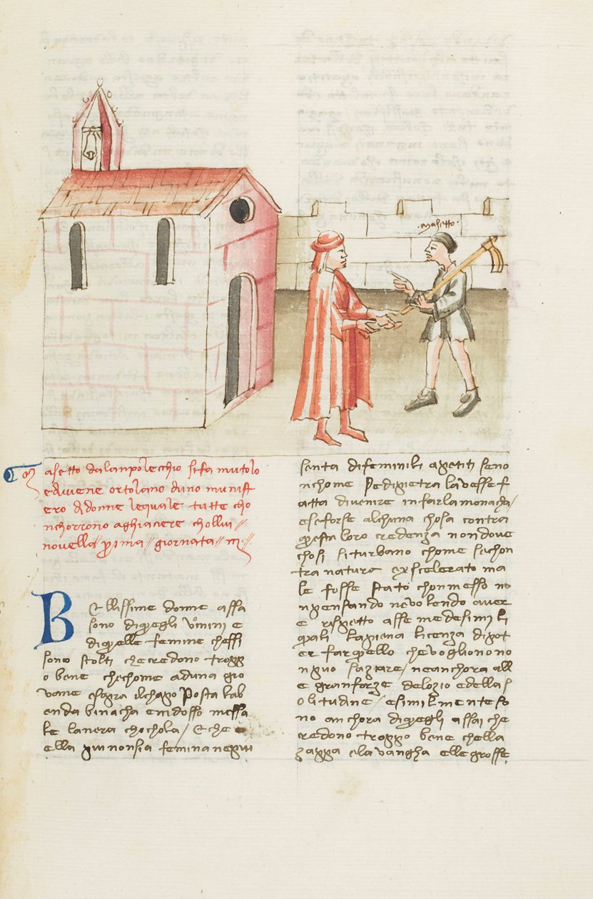 Dekameron, Der Serail des Stummen - Masetto da Lamporecchio kommt im Kloster an, Dritter Tag, Novelle 1 von Giovanni Boccaccio