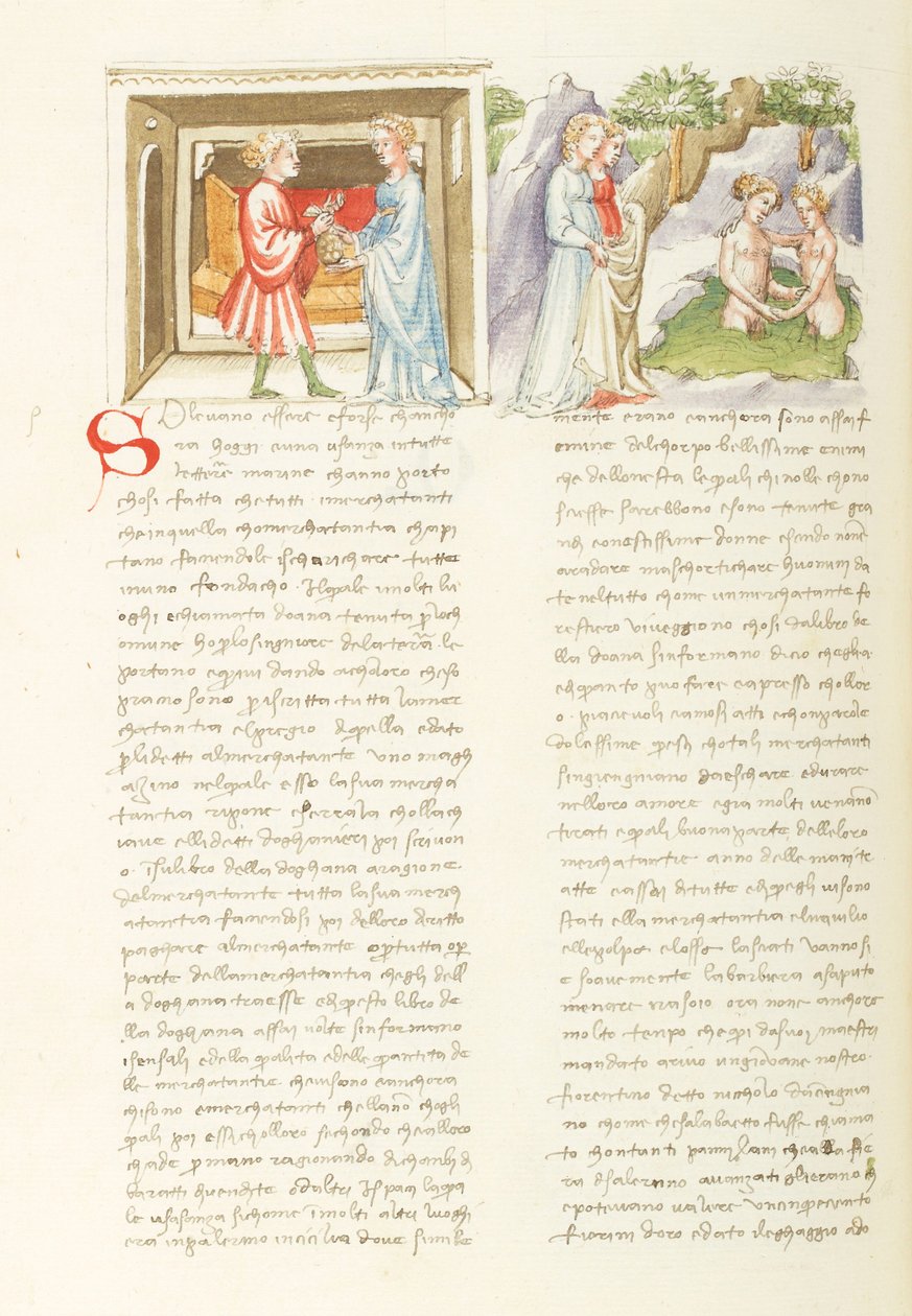 Dekameron, Gefährliche Liebschaft - Salabaetto und Jancofiore beim Baden, Achter Tag, Novelle 10 von Giovanni Boccaccio