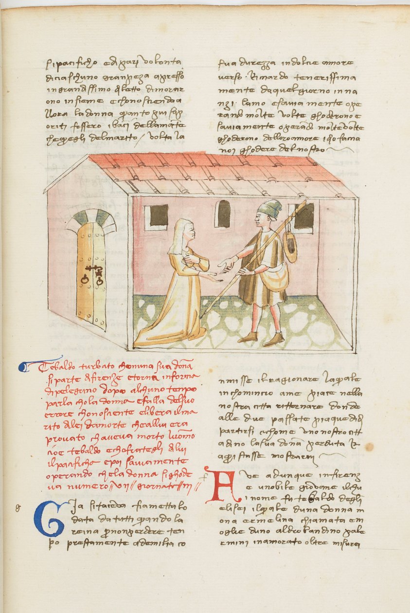 Dekameron, Der armenische Verwalter - Tedaldo degli Elisei verkleidet trifft Ermellina, Fünfter Tag, Novelle 7 von Giovanni Boccaccio