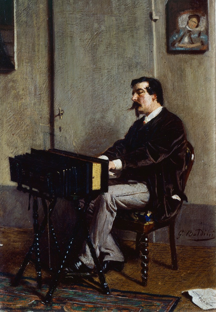 Cristiano Banti am Harmonium von Giovanni Boldini