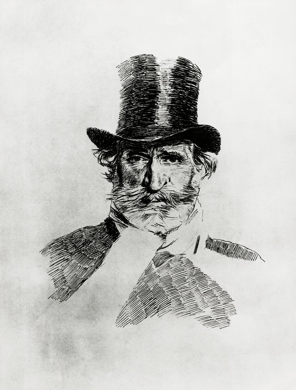 Porträt von Giuseppe Verdi (1813-1901), italienischer Komponist, Zeichnung von Giovanni Boldini (1842-1931) von Giovanni Boldini