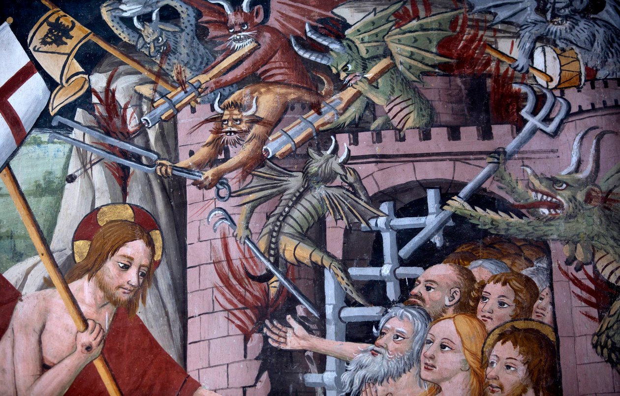 Abstieg zur Hölle (Detail) von Giovanni Canavesio