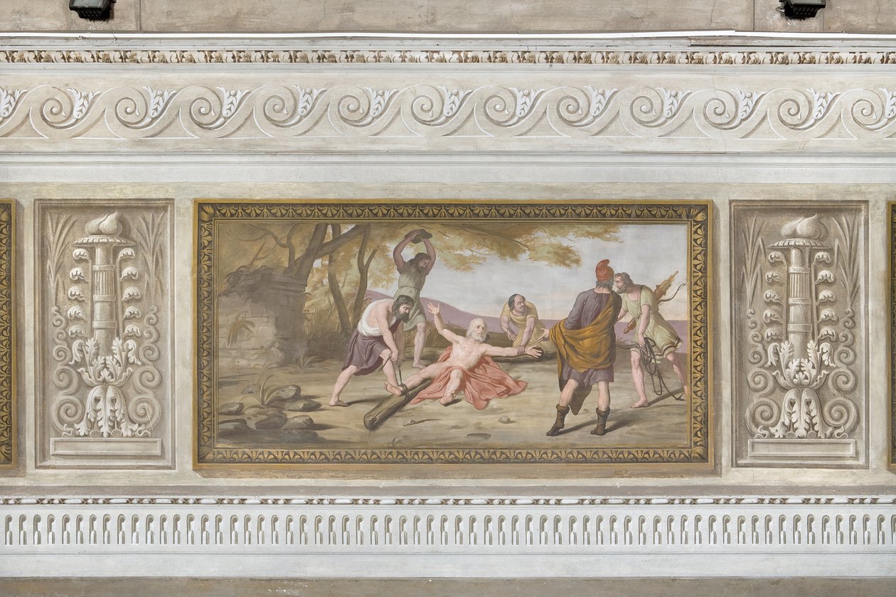 Kreuzigung des heiligen Philippus, aus Geschichten von Christus von Giovanni Chiarini