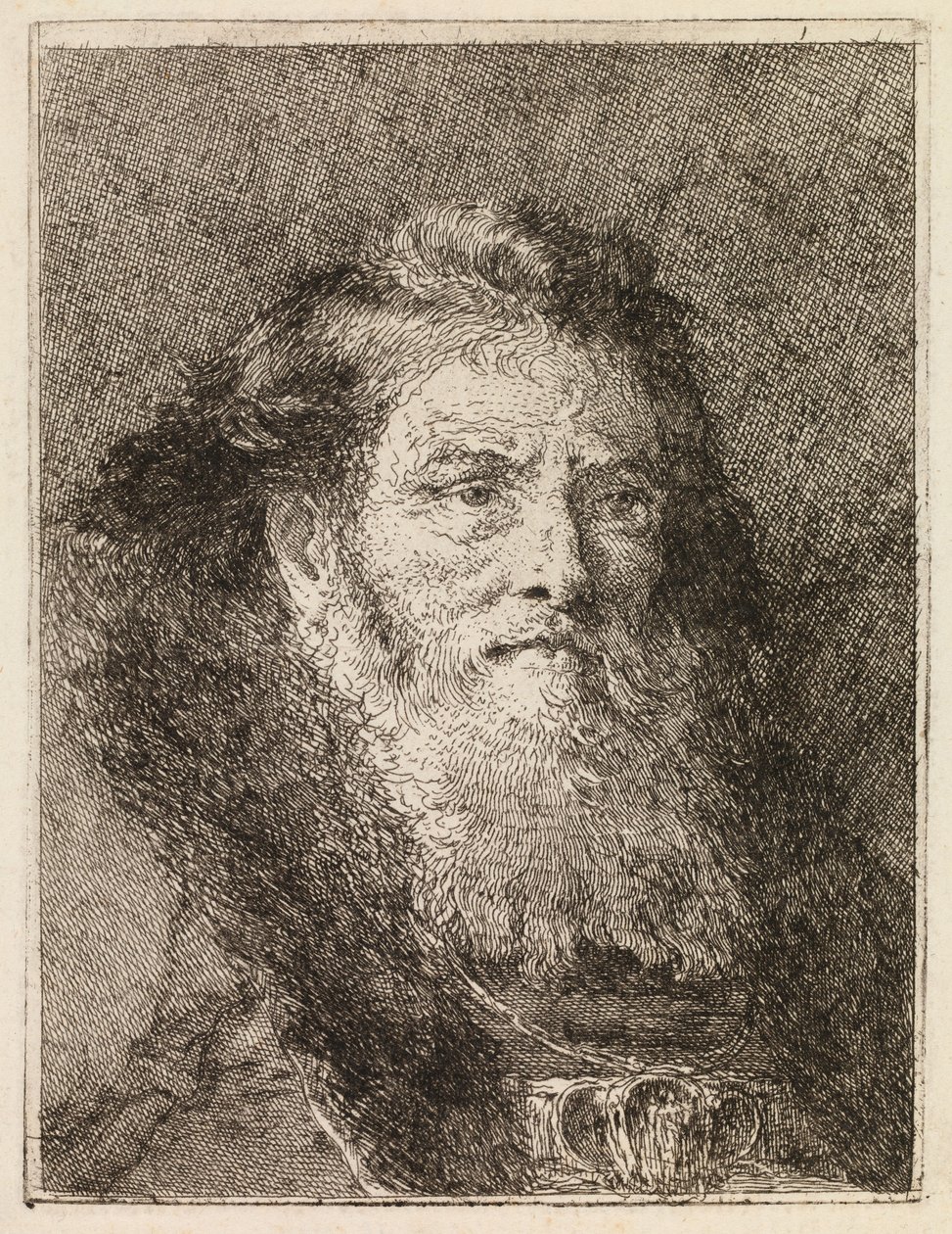 Barhäuptiger, nach rechts gewandter Mann von Giovanni Domenico Tiepolo