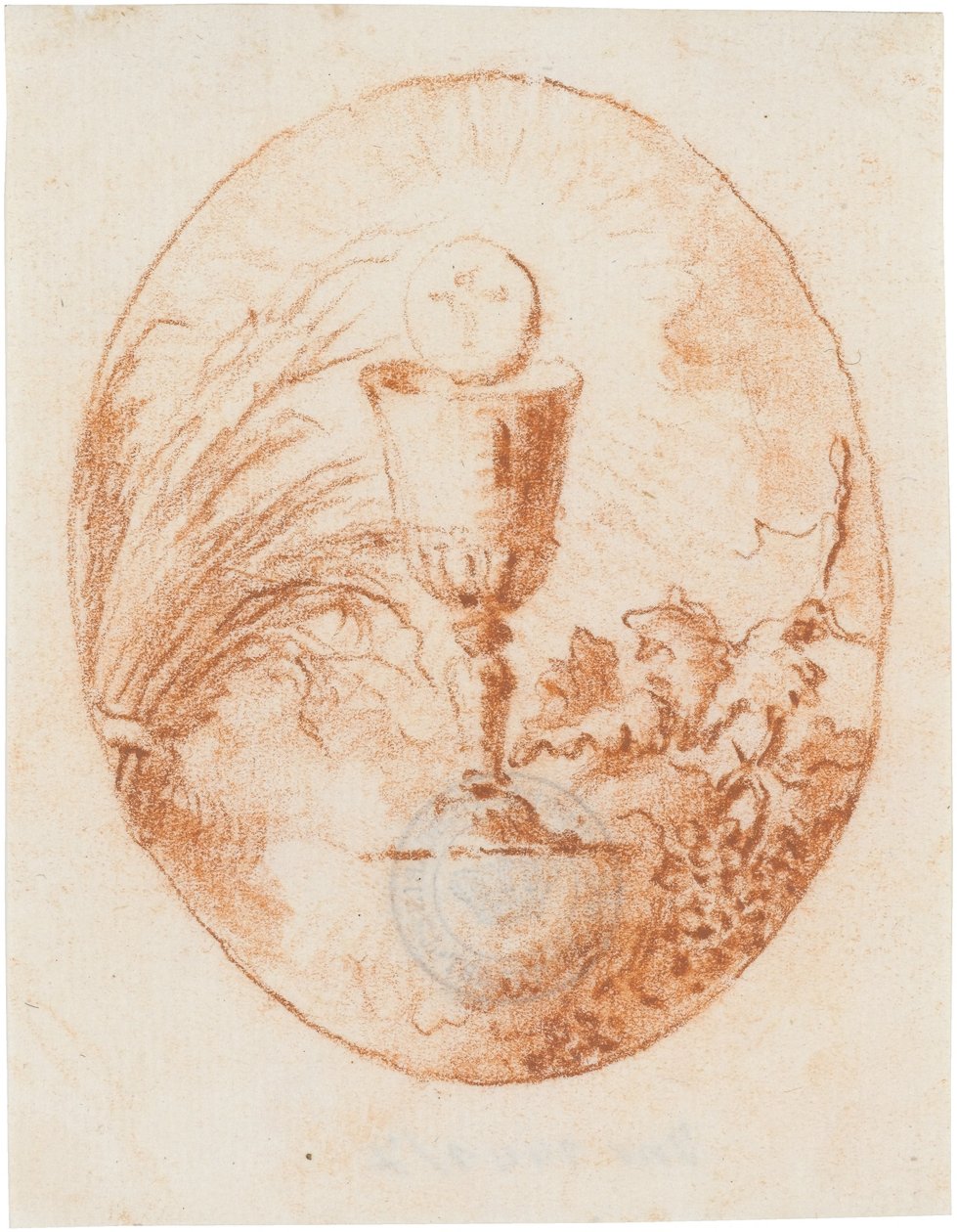 Kelch und Hostie, Brot und Wein von Giovanni Domenico Tiepolo