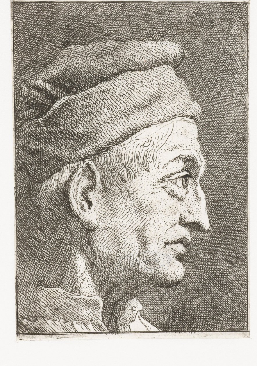 Mann mit Mütze von Giovanni Domenico Tiepolo