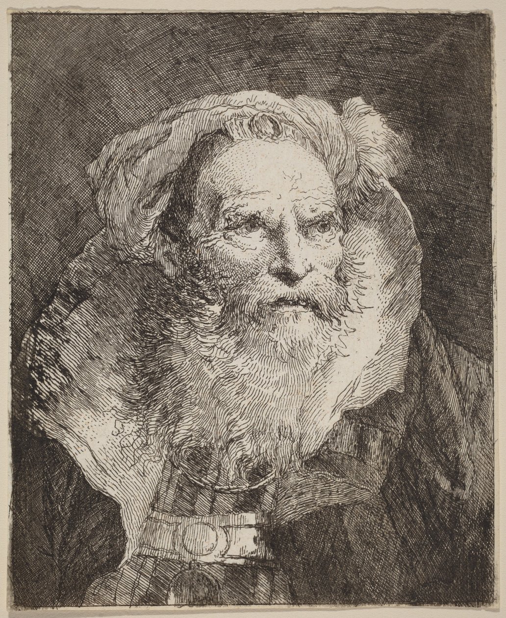 Meditierender alter Mann von Giovanni Domenico Tiepolo