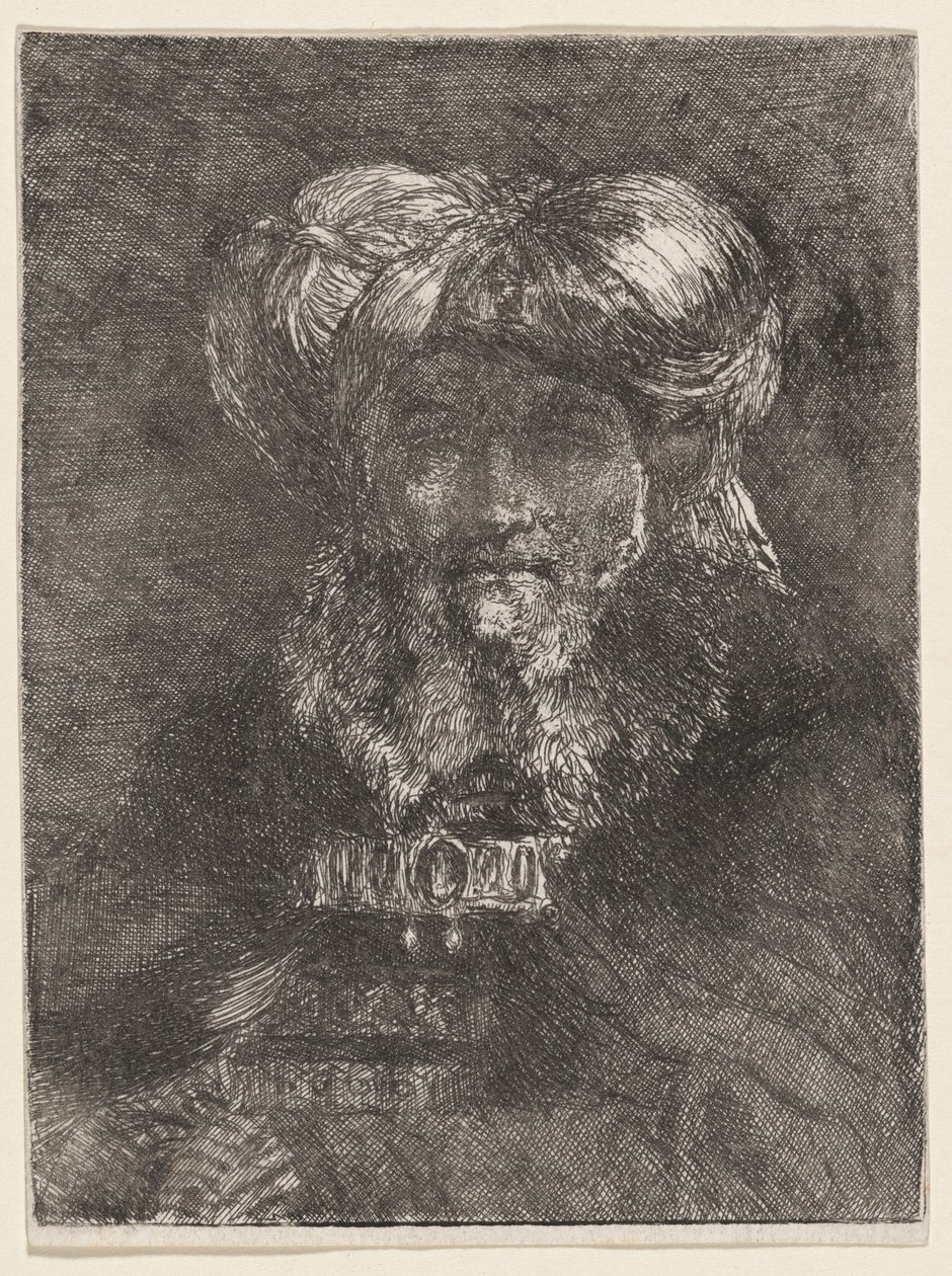 Alter Mann im Stil von Rembrandt von Giovanni Domenico Tiepolo
