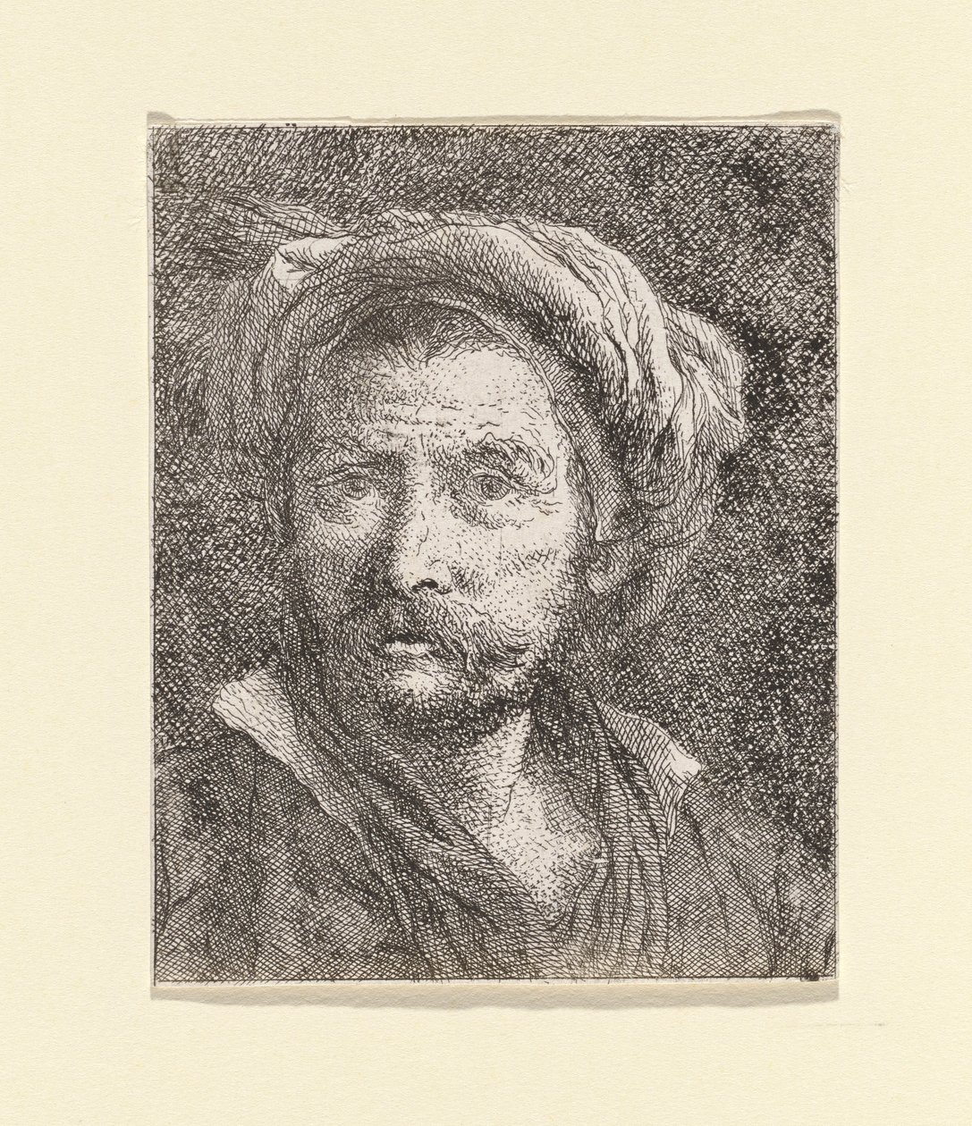 Alter Mann mit Turban, aus der Raccolta di Teste (Sammlung von Köpfen) von Giovanni Domenico Tiepolo
