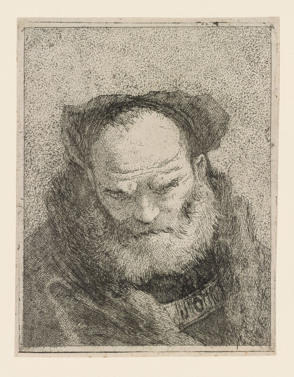 Alter Mann mit Bart, aus der Raccolta di Teste (Sammlung von Köpfen) von Giovanni Domenico Tiepolo