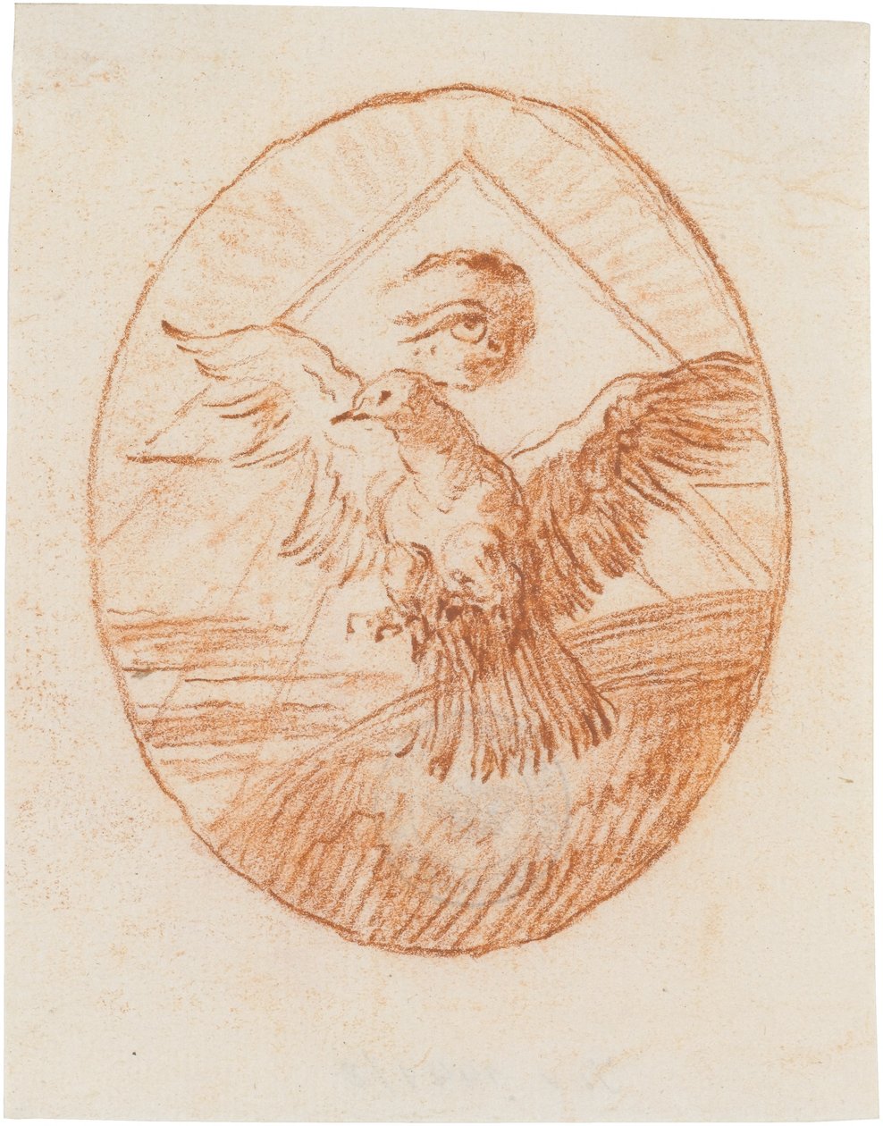 Taube und Auge Gottes, Sinnbild des Heiligen Geistes von Giovanni Domenico Tiepolo
