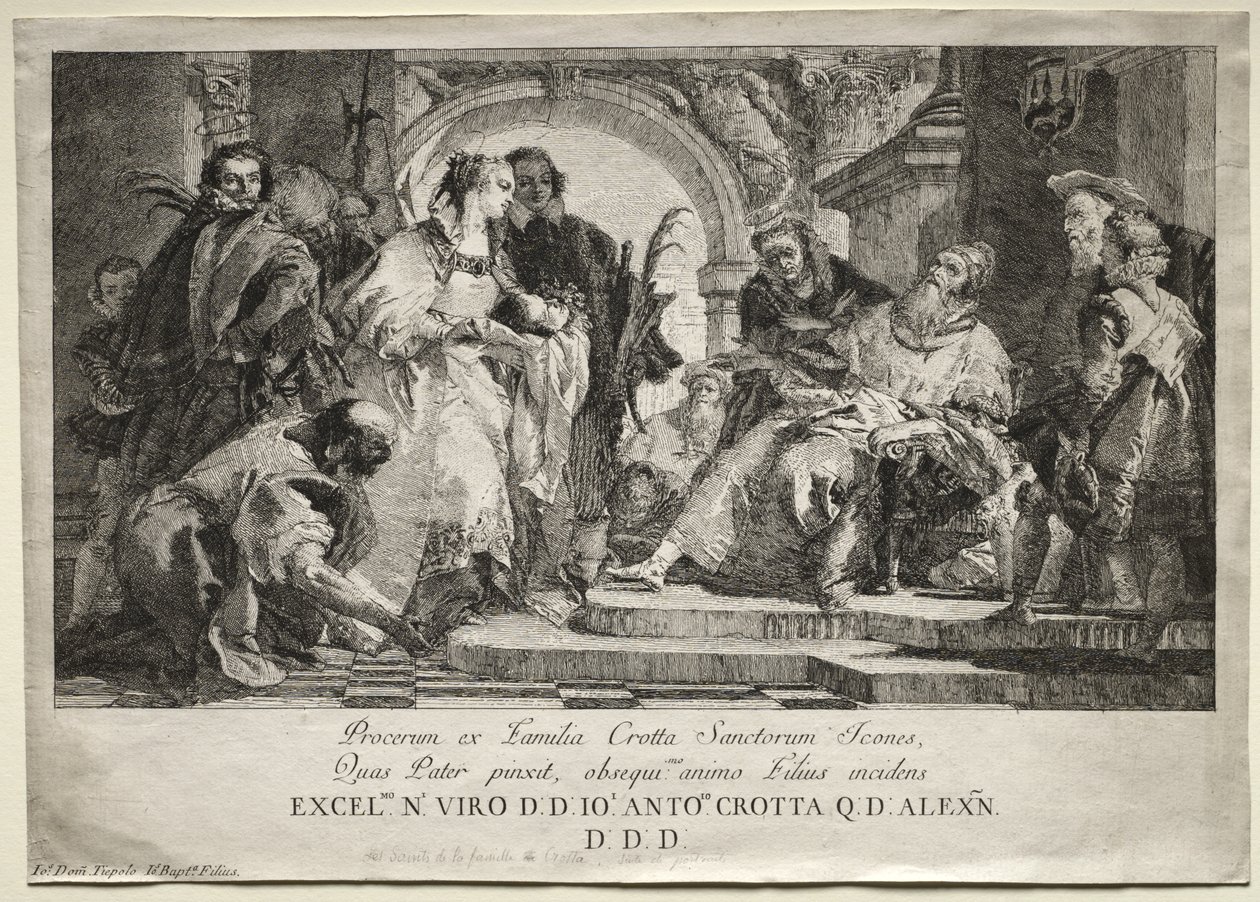 Die Heiligen der Familie Crotta von Giovanni Domenico Tiepolo