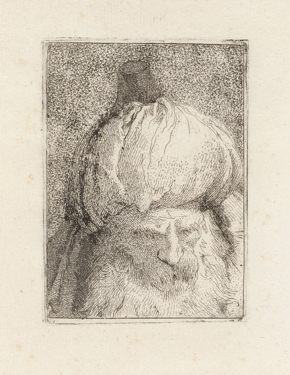 Türke von vorn gesehen, aus der Raccolta di Teste (Sammlung von Köpfen) von Giovanni Domenico Tiepolo
