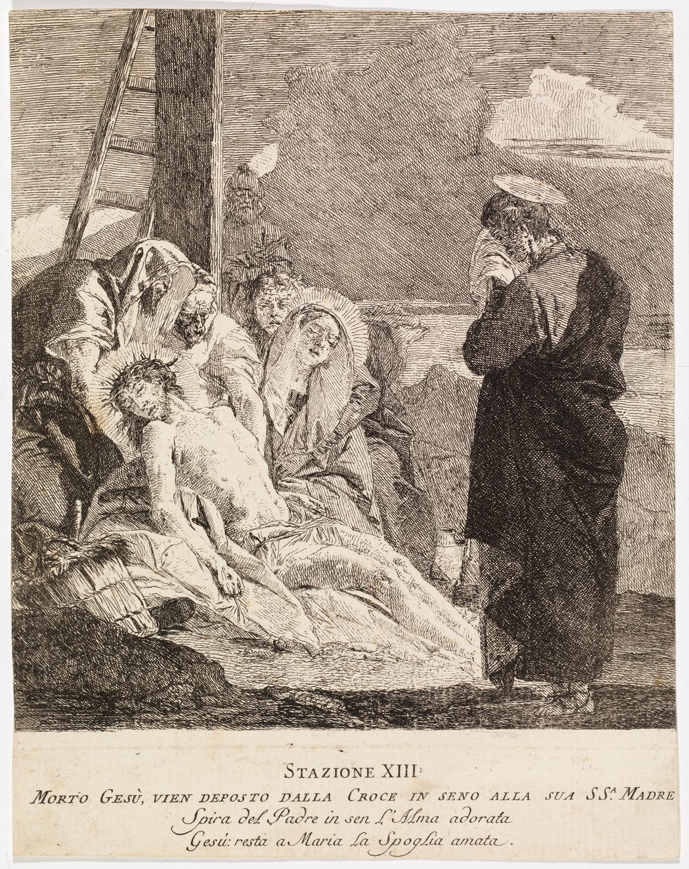 Via Crucis - Station XIII. Jesus wird vom Kreuz abgenommen von Giovanni Domenico Tiepolo