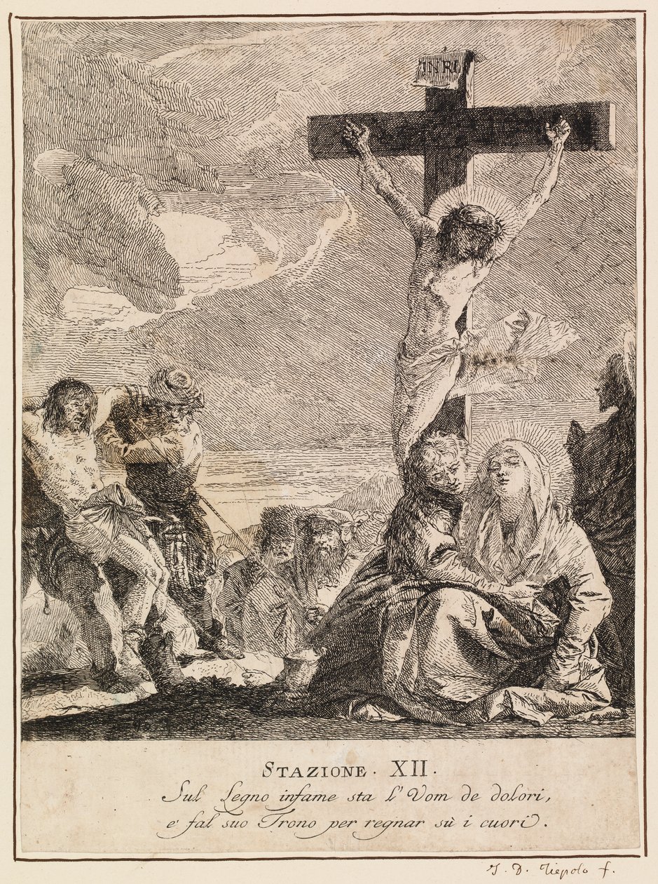 Via Crucis - Station XII. Jesus stirbt am Kreuz von Giovanni Domenico Tiepolo