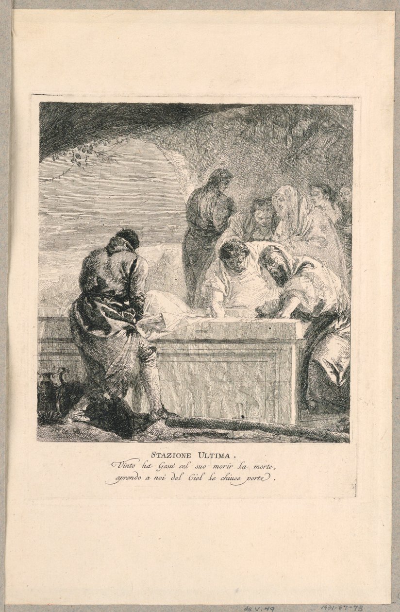 Via crucis - Station XIV, Die Grablegung von Giovanni Domenico Tiepolo