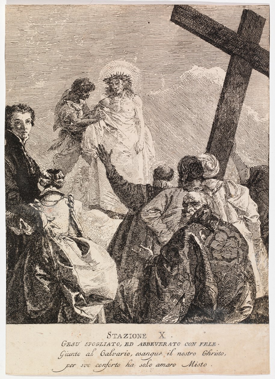 Via Crucis - Station X. Jesus wird seiner Kleider beraubt von Giovanni Domenico Tiepolo