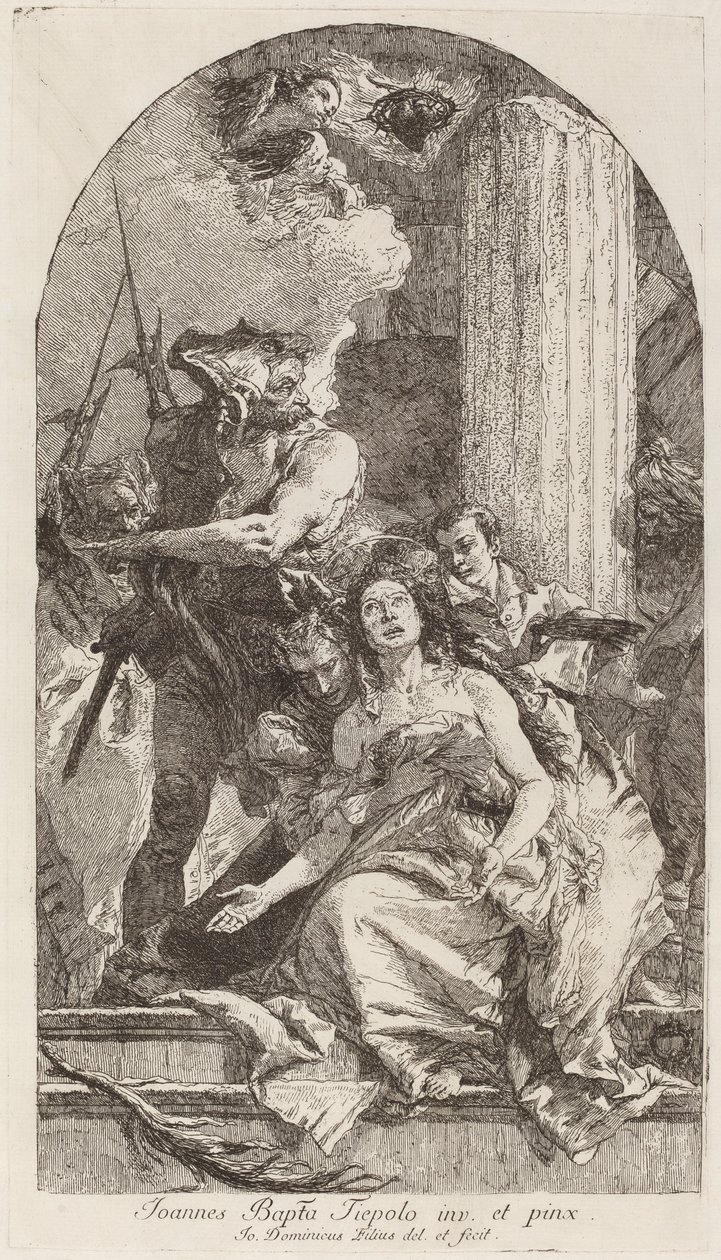 Martyrium der Heiligen Agatha von Giovanni Domenico Tiepolo after Giovanni Battista Tiepolo