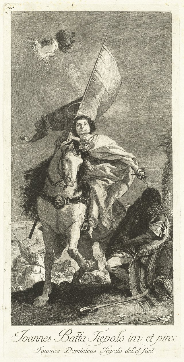 Heiliger Jakobus von Compostela von Giovanni Domenico Tiepolo after Giovanni Battista Tiepolo