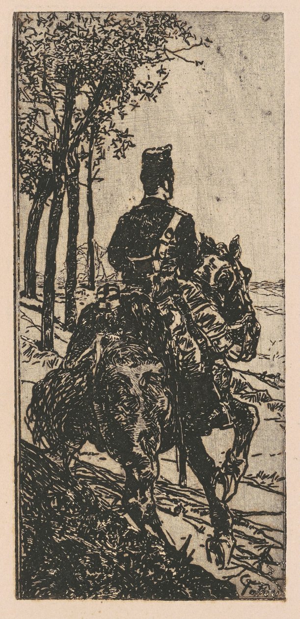 Artilleriesoldat zu Pferd von Giovanni Fattori