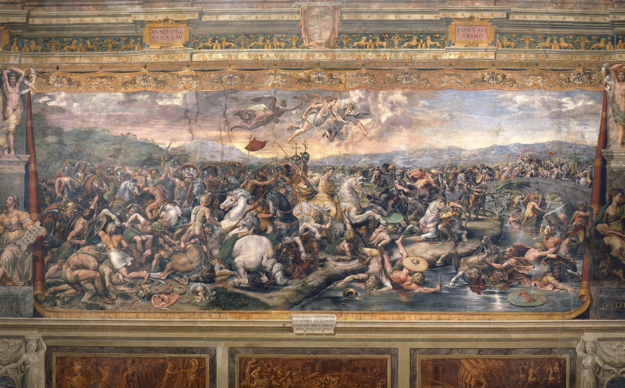 Die Schlacht an der Milvischen Brücke von Giovanni Francesco (c.1488 1528) Penni