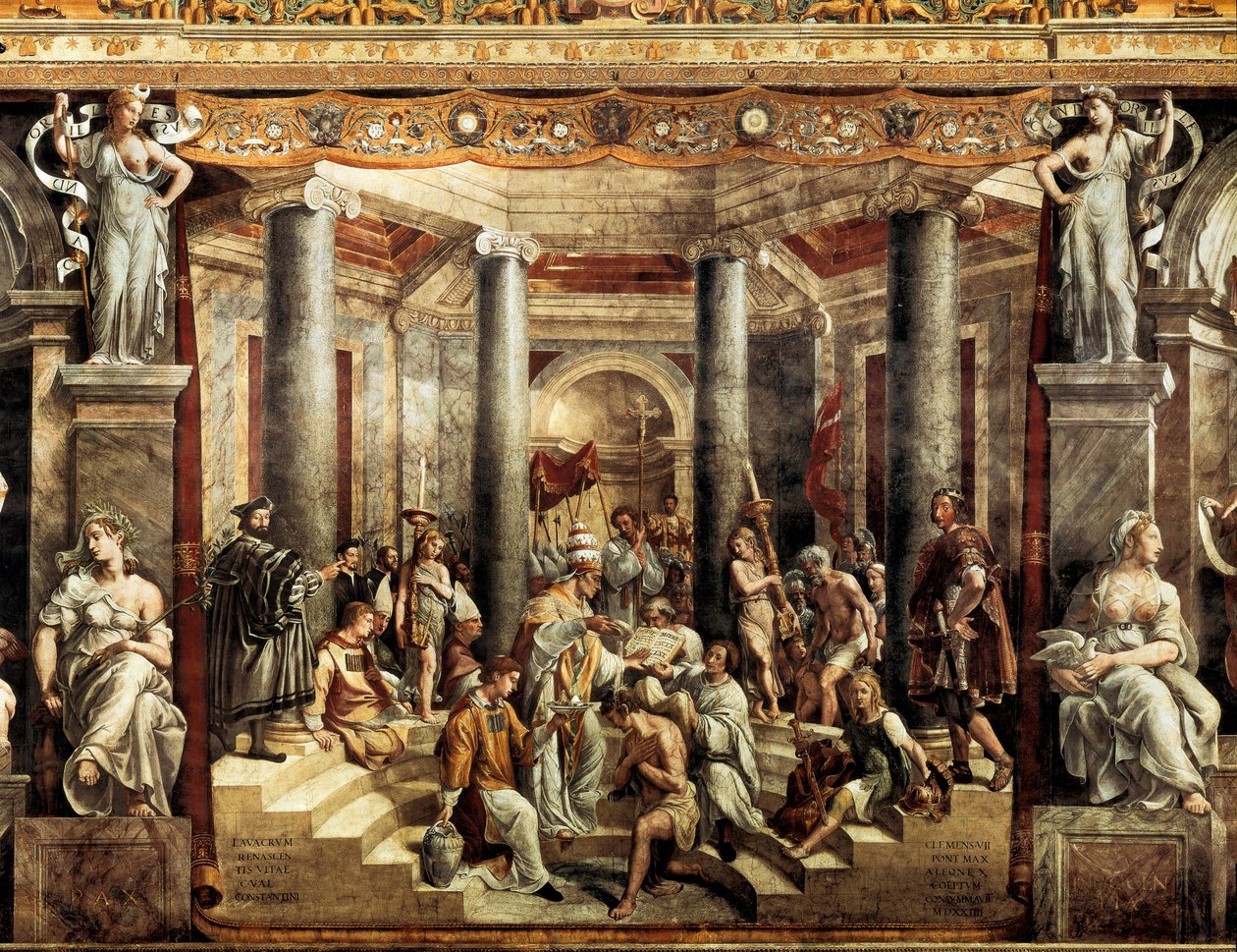 Die Taufe Konstantins von Giovanni Francesco (c.1488 1528) Penni