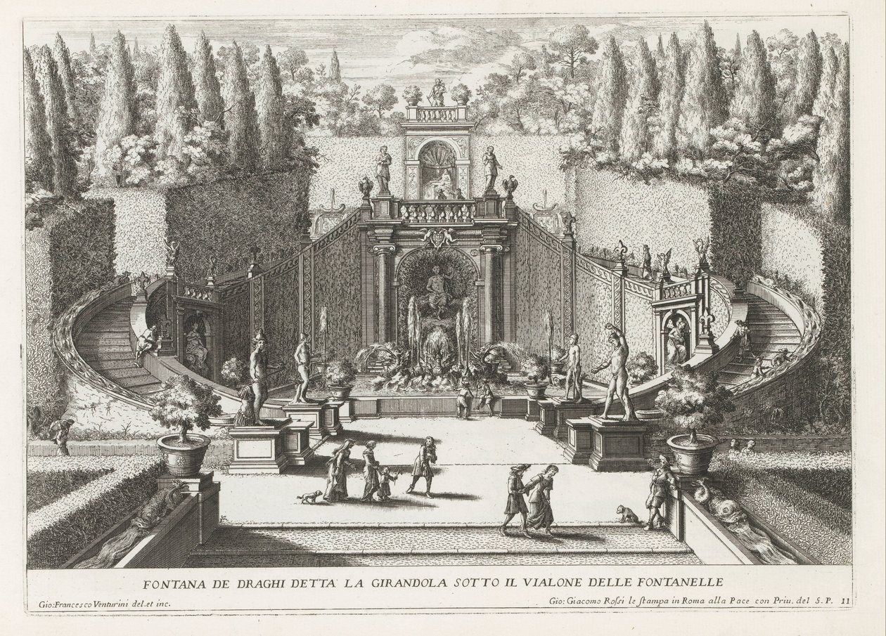 Fontana dei Draghi in den Gärten der Villa d