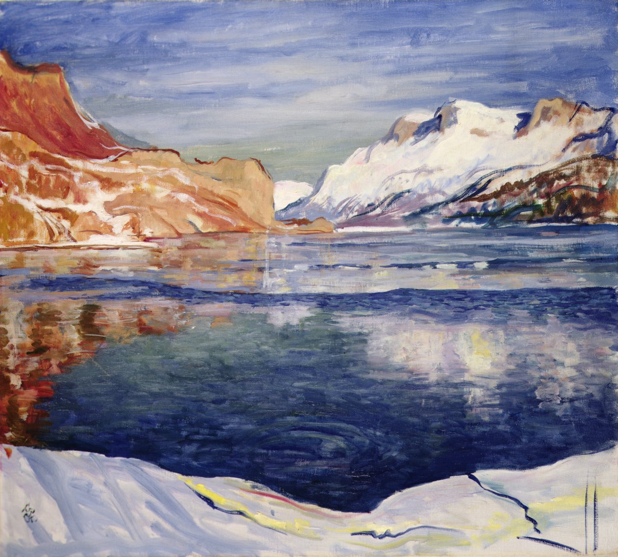 Gefrierender See, Maloja von Giovanni Giacometti