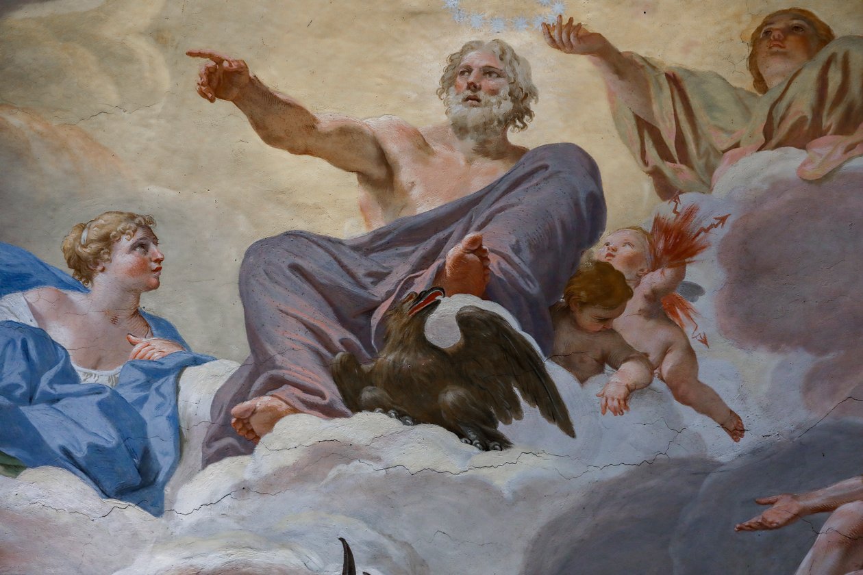 Jupiter und Juno (Detail) von Giovanni Lanfranco